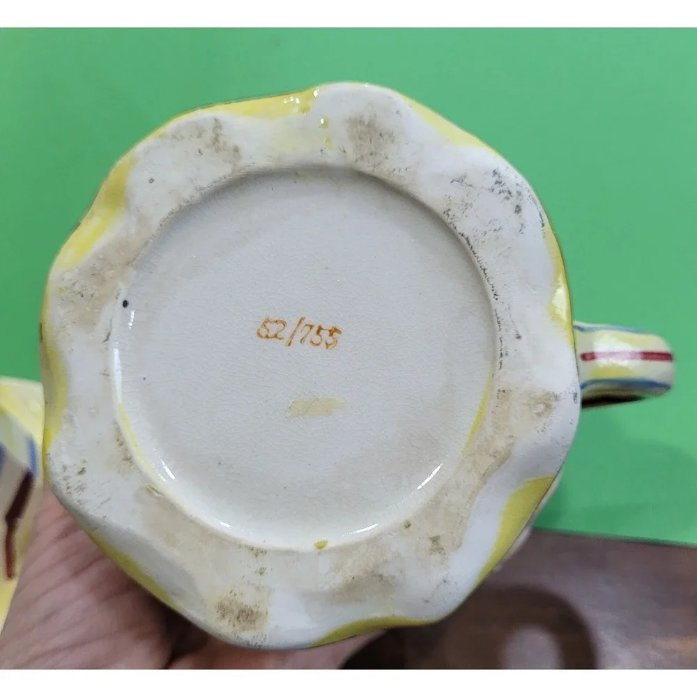 Vintage Juicer Reamer CLOWN Ceramic Hand Painted 5-1/2